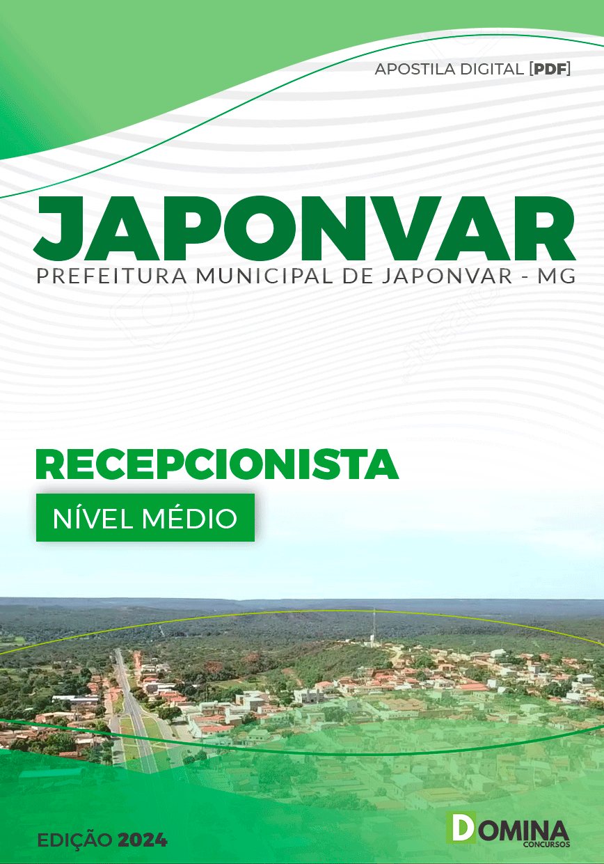 Apostila Recepcionista Japonvar MG 2024