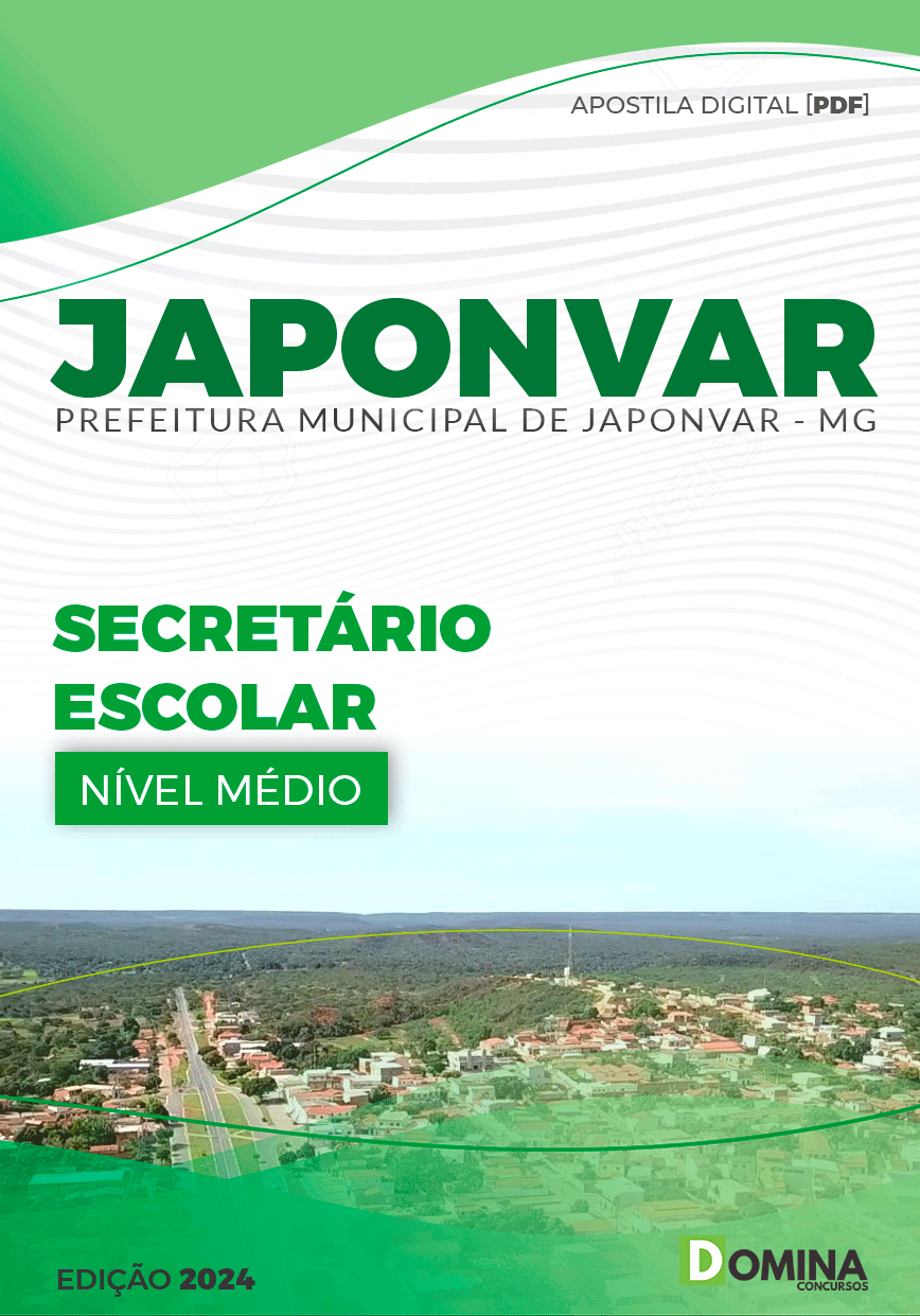 Apostila Secretário Escolar Japonvar MG 2024