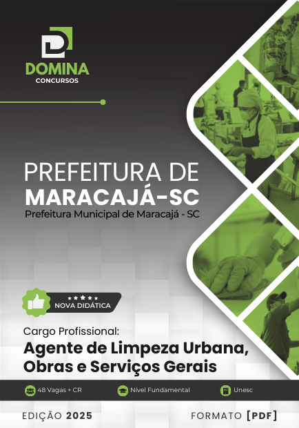 Apostila Agente de Limpeza Urbana Maracajá SC 2025