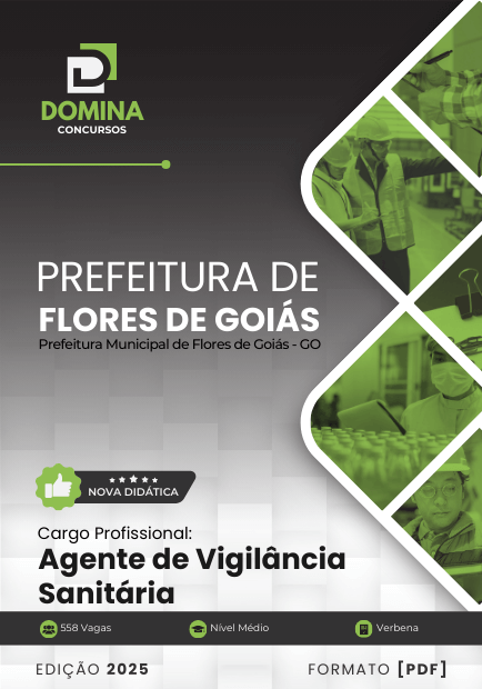 Apostila Agente de Vigilância Sanitária Flores de Goiás GO 2025