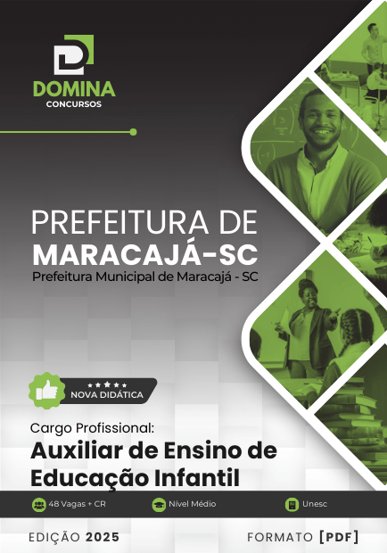 Apostila Auxiliar de Ensino Educação Infantil Maracajá SC 2025