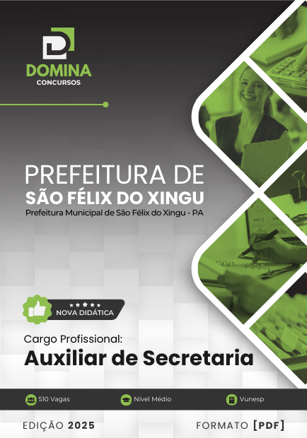 Apostila Auxiliar de Secretaria São Félix do Xingu PA 2025