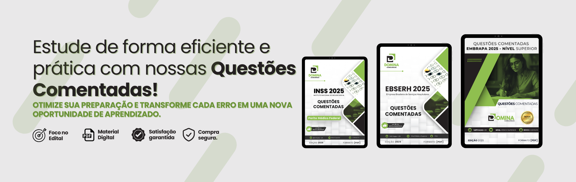 Questões comentadas para concursos