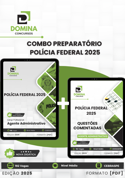 Combo Preparatório Polícia Federal Agente Administrativo 2025