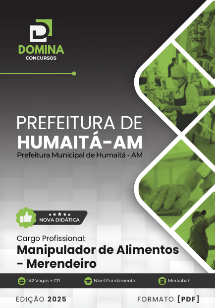 Apostila Manipulador de Alimentos Merendeiro Humaitá AM 2025