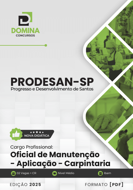 Apostila Oficial de Manutenção Carpintaria Prodesan SP 2025