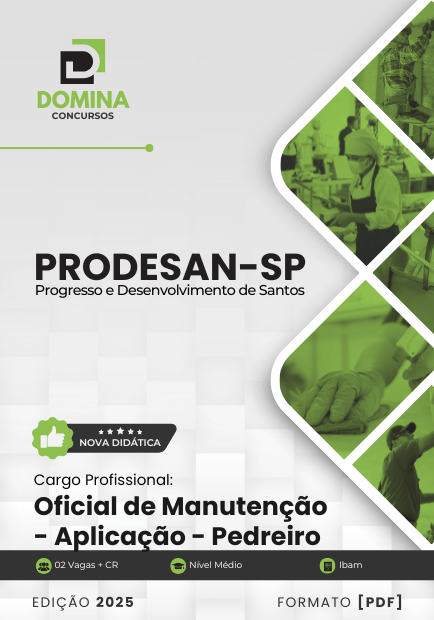 Apostila Oficial de Manutenção Pedreiro Prodesan SP 2025