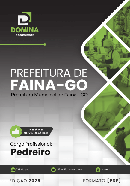 Apostila Pedreiro Faina GO 2025