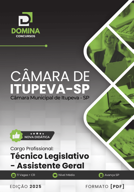 Apostila Técnico Assistente Geral Câmara Itupeva SP 2025