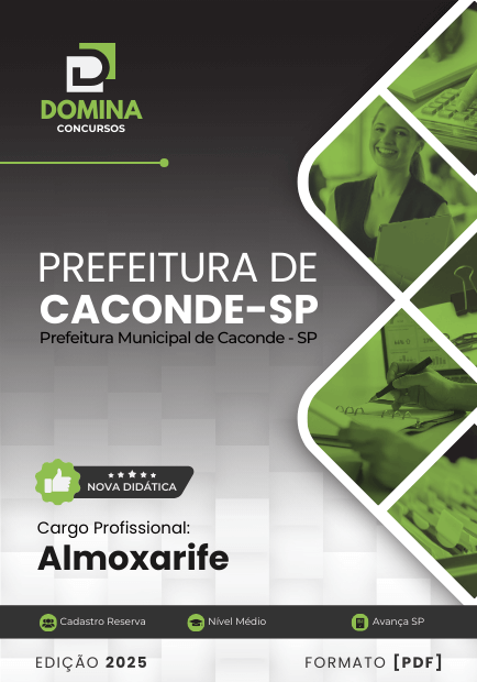 Apostila Almoxarife Caconde SP 2025