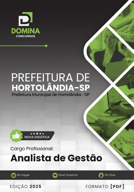 Apostila Analista de Gestão Hortolândia SP 2025
