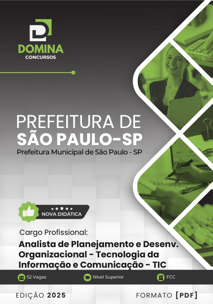 Apostila Analista de Planejamento TIC São Paulo SP 2025