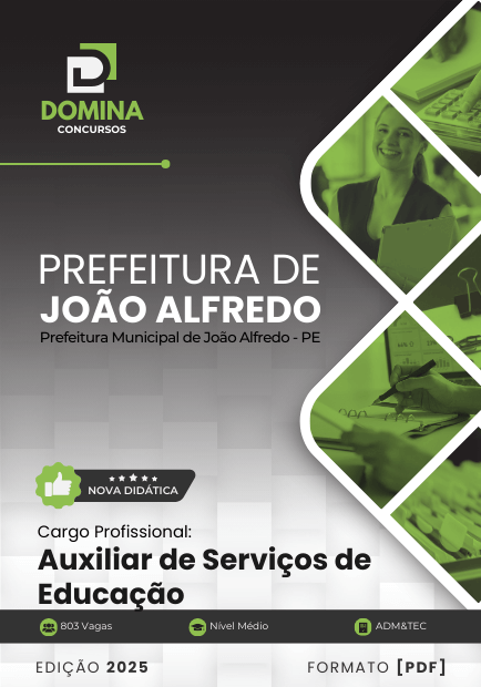 Apostila Auxiliar de Serviços de Educação João Alfredo PE 2025