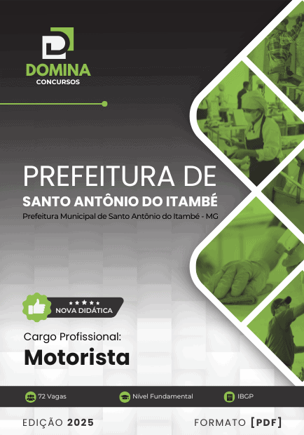 Apostila Motorista Santo Antônio do Itambé MG 2025