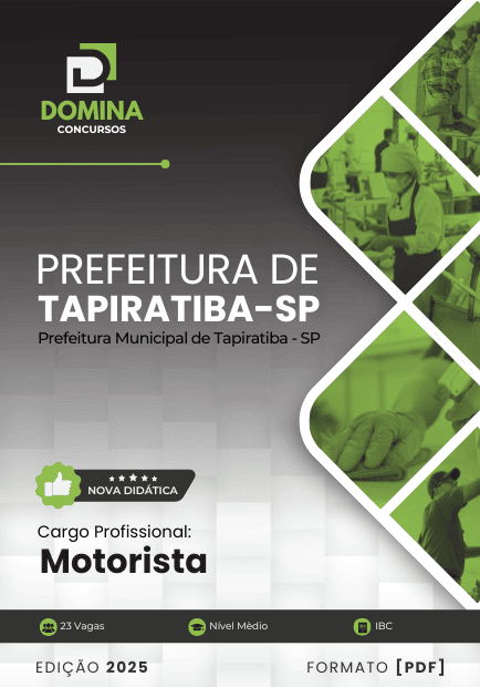 Apostila Motorista Tapiratiba SP 2025