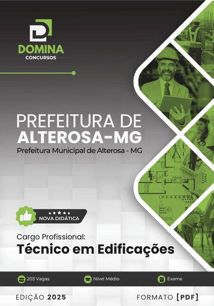 Apostila Técnico em Edificações Alterosa MG 2025