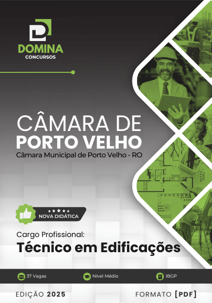 Apostila Técnico em Edificações Câmara Porto Velho RO 2025