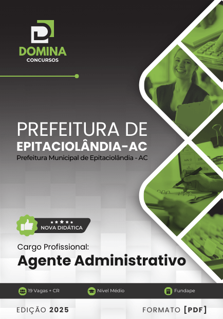 Apostila Agente Administrativo Epitaciolândia AC 2025