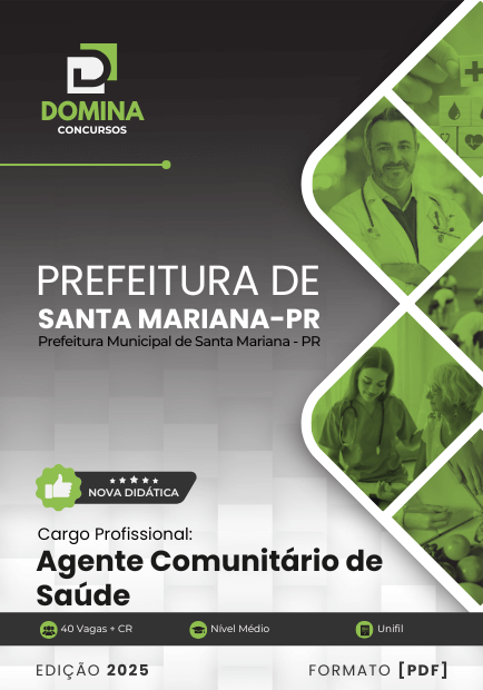 Apostila Agente Comunitário de Saúde Santa Mariana PR 2025