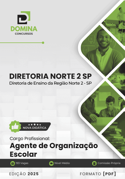 Apostila Agente Escolar Diretoria de Ensino Norte 2 SP 2025