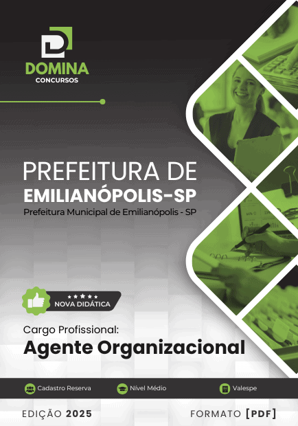 Apostila Agente Organizacional Emilianópolis SP 2025