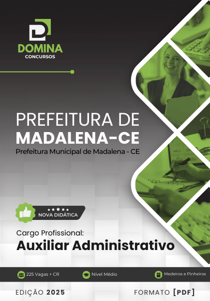 Apostila Auxiliar Administrativo Madalena CE 2025