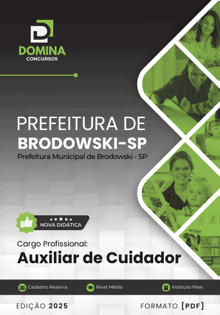 Apostila Auxiliar de Cuidador Brodowski SP 2025
