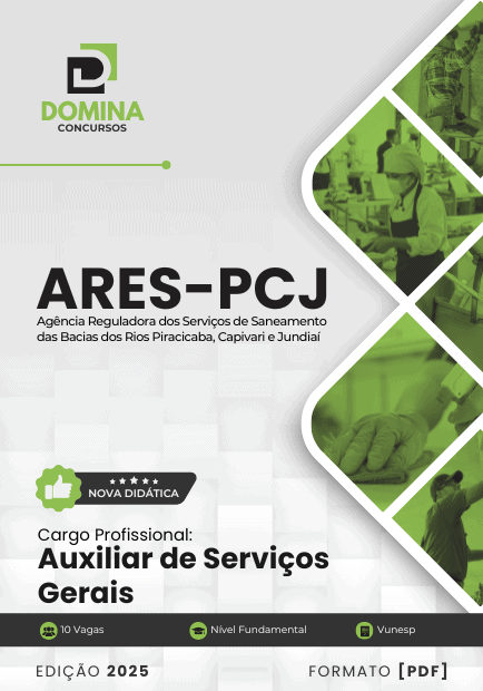 Apostila Auxiliar de Serviços Gerais ARES PCJ 2025