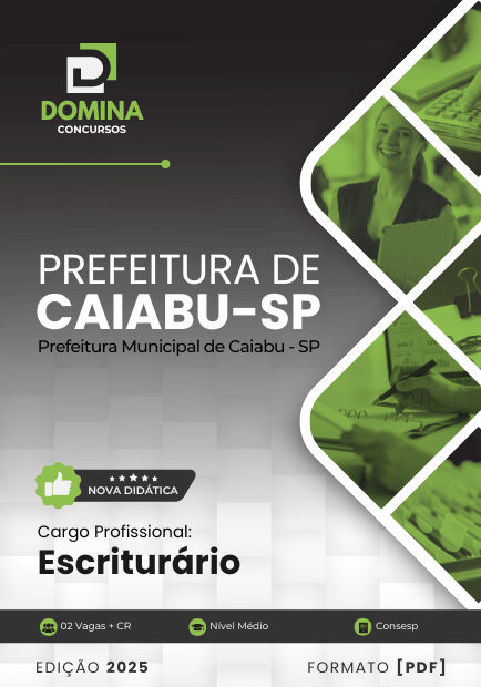 Apostila Escriturário Caiabu SP 2025