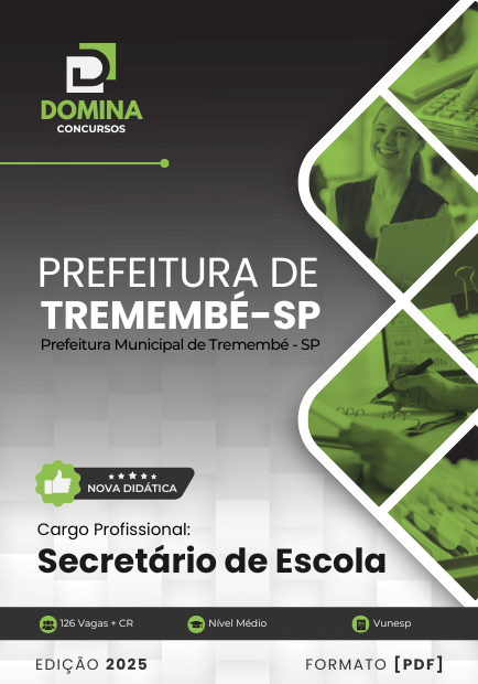 Apostila Secretário de Escola Tremembé SP 2025