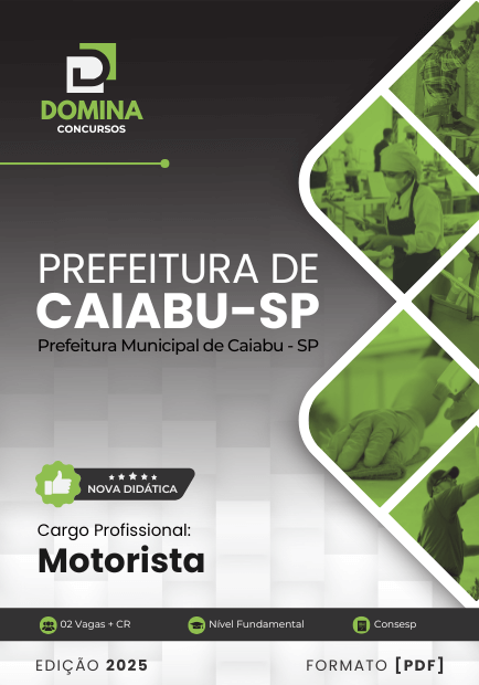 Apostila Motorista Caiabu SP 2025