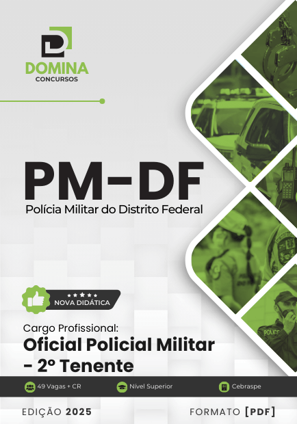 Apostila Oficial Policial Militar Tenente PM DF 2025