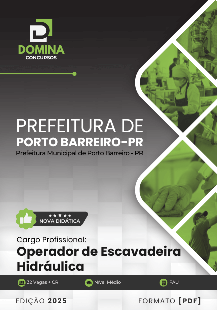 Apostila Operador Escavadeira Hidráulica Porto Barreiro PR 2025