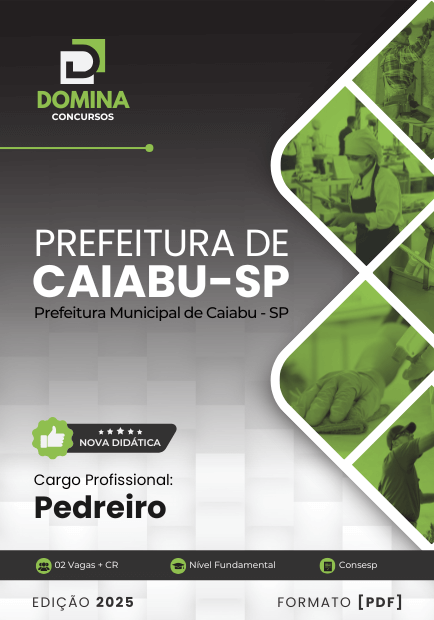 Apostila Pedreiro Caiabu SP 2025
