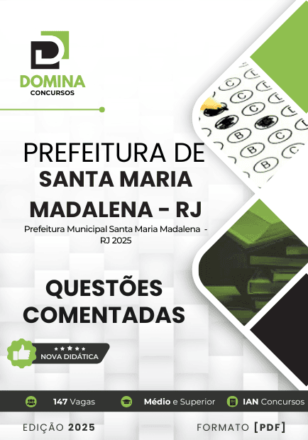 80 Questões Comentadas Santa Maria Madalena RJ 2025