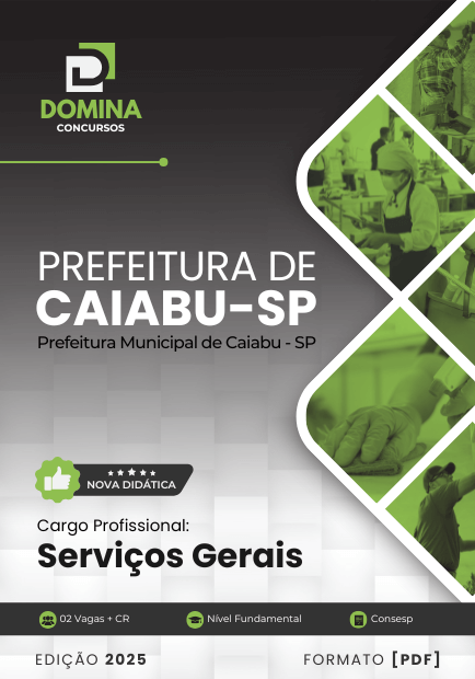 Apostila Serviços Gerais Caiabu SP 2025