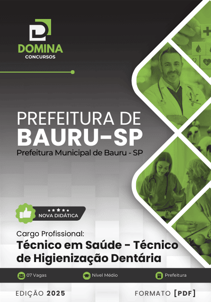 Apostila Técnico de Higienização Dentária Bauru SP 2025