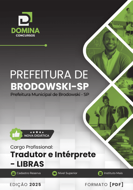 Apostila Tradutor e Intérprete de LIBRAS Brodowski SP 2025
