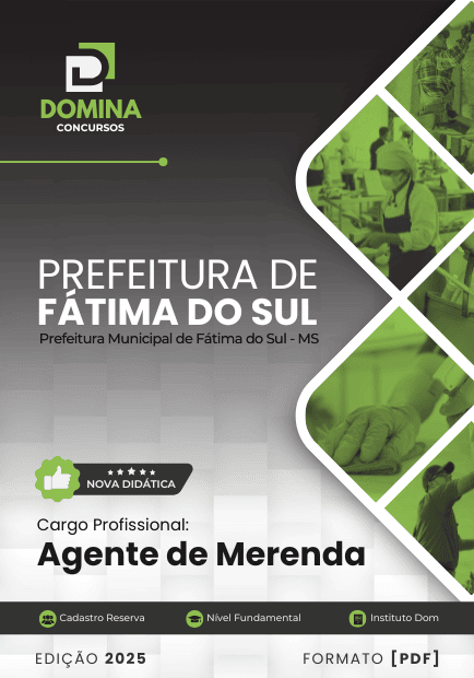 Apostila Agente de Merenda Fátima do Sul MS 2025