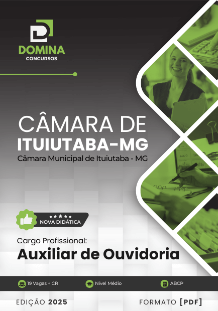 Apostila Auxiliar de Ouvidoria Câmara Ituiutaba MG 2025