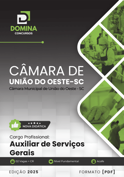 Apostila Auxiliar Serviços Gerais Câmara União do Oeste SC 2025