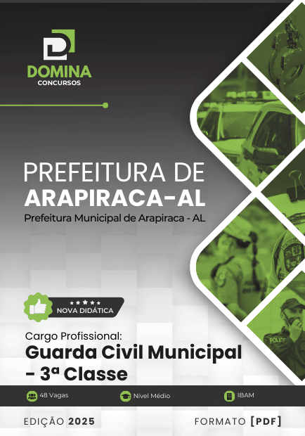 Apostila Guarda Civil Municipal Arapiraca AL 2025
