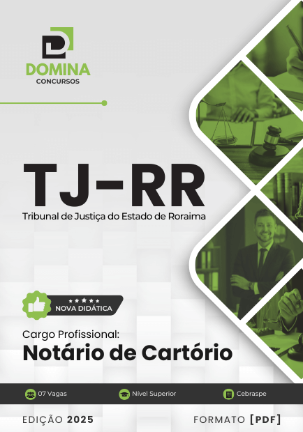 Apostila Notário de Cartório TJ RR 2025