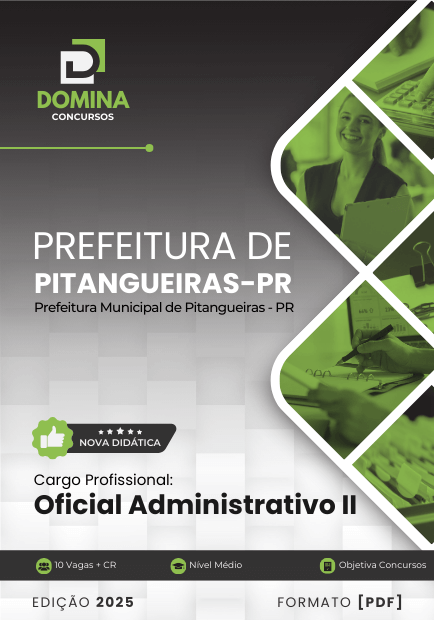 Apostila Oficial Administrativo Pitangueiras PR 2025