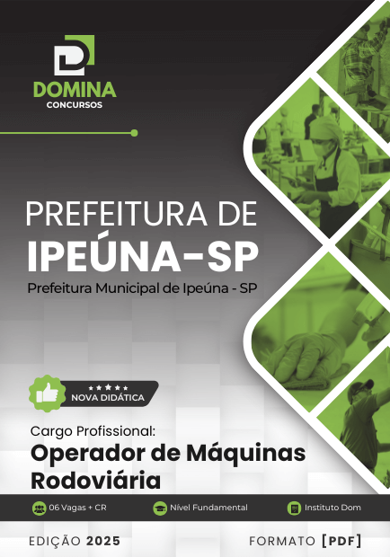 Apostila Operador de Máquinas Rodoviárias Ipeúna SP 2025