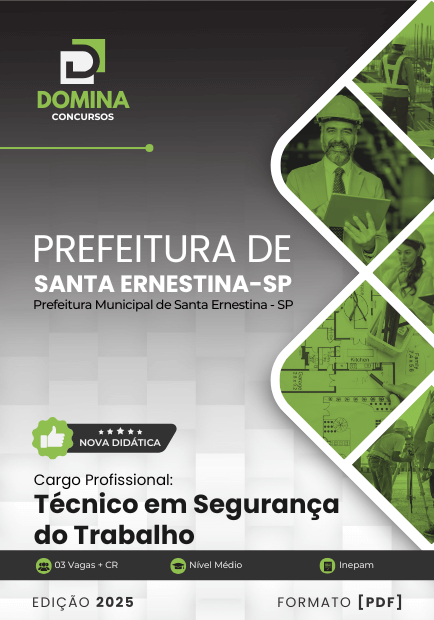 Apostila Técnico em Segurança Trabalho Santa Ernestina SP 2025