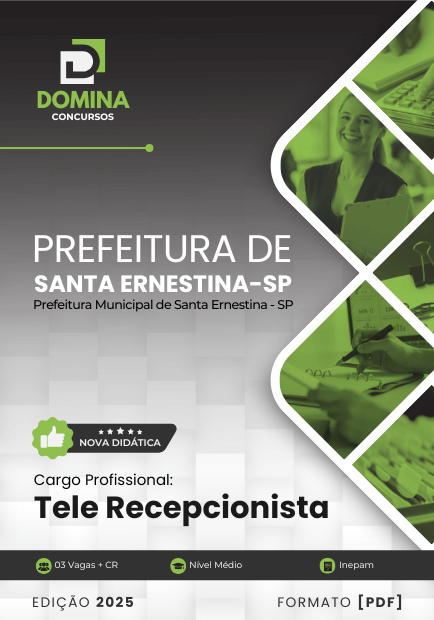 Apostila Tele Recepcionista Santa Ernestina SP 2025