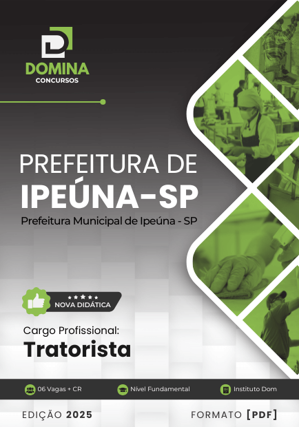 Apostila Tratorista Ipeúna SP 2025