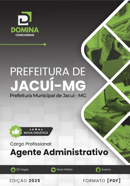 Apostila Agente Administrativo Jacuí MG 2025