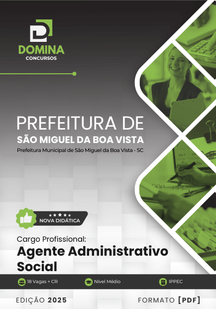 Apostila Agente Administrativo Social São Miguel da Boa Vista SC 2025